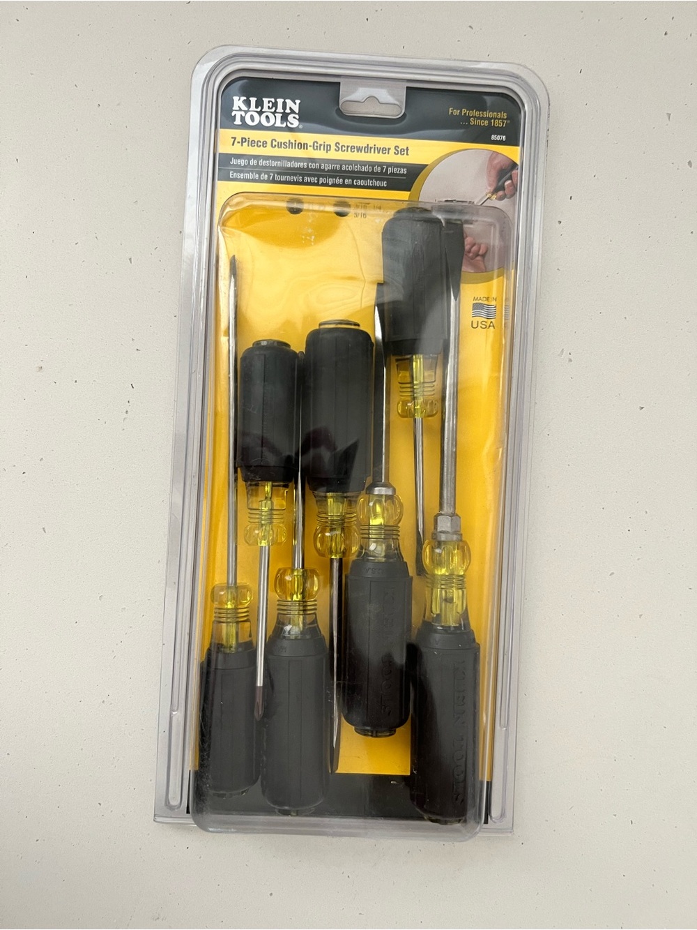 Klein Tools 85076 7-Piece Screwdriver Set Made USA NWT